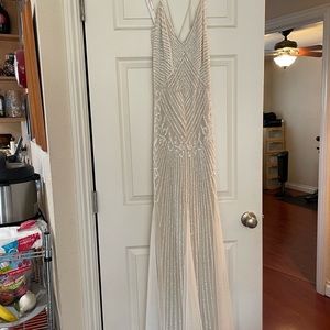 Worn once, freshly cleaned wedding dress. Stunning and comfortable!